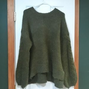 Over Sized Green Sweater